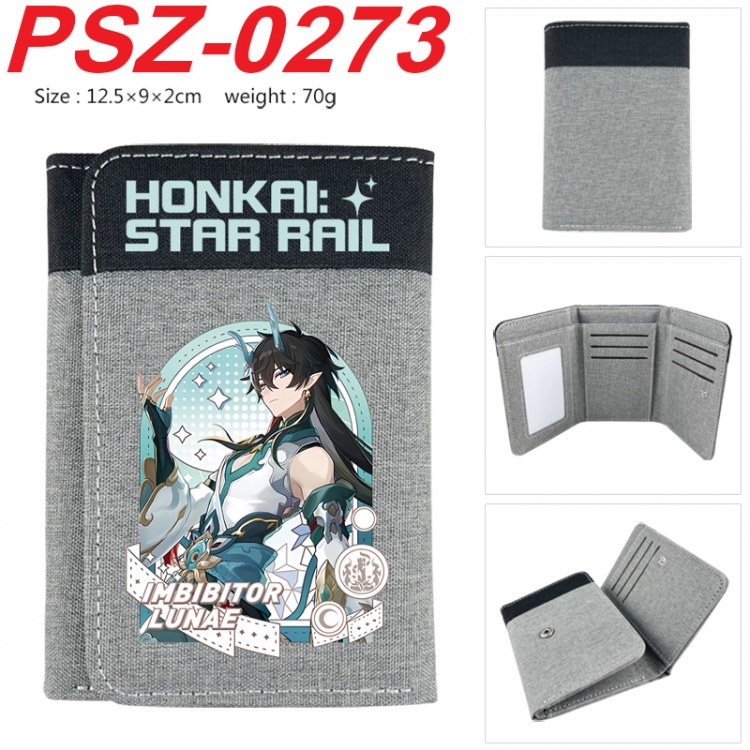 Honkai: Star Rail‌ Anime color blocked three fold concealed wallet 12.5X9X2CM 70G PSZ-0273