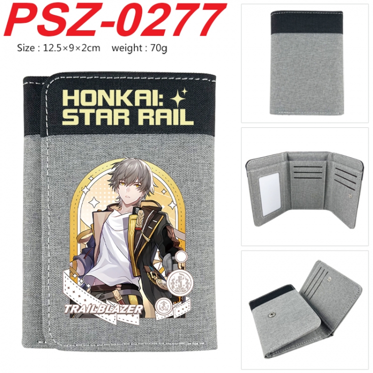 Honkai: Star Rail‌ Anime color blocked three fold concealed wallet 12.5X9X2CM 70G PSZ-0277