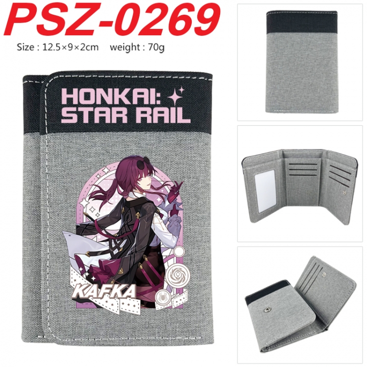 Honkai: Star Rail‌ Anime color blocked three fold concealed wallet 12.5X9X2CM 70G PSZ-0269