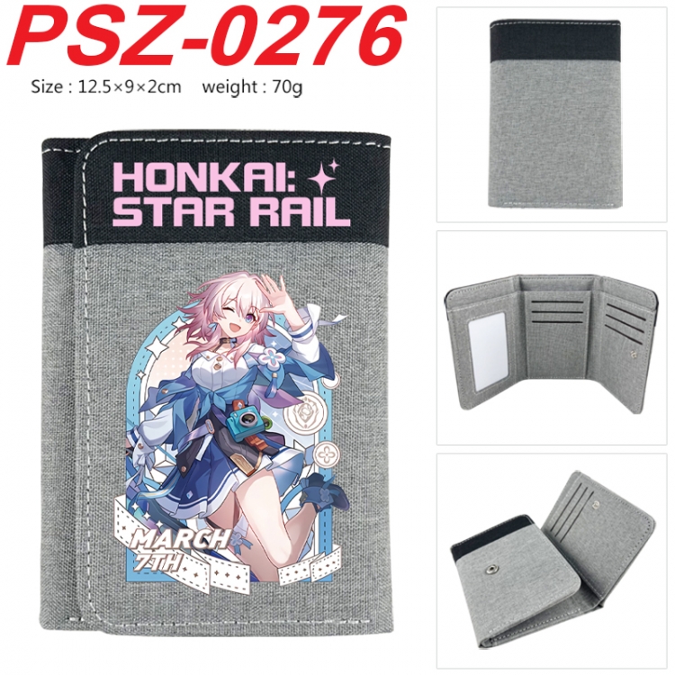 Honkai: Star Rail‌ Anime color blocked three fold concealed wallet 12.5X9X2CM 70G PSZ-0276