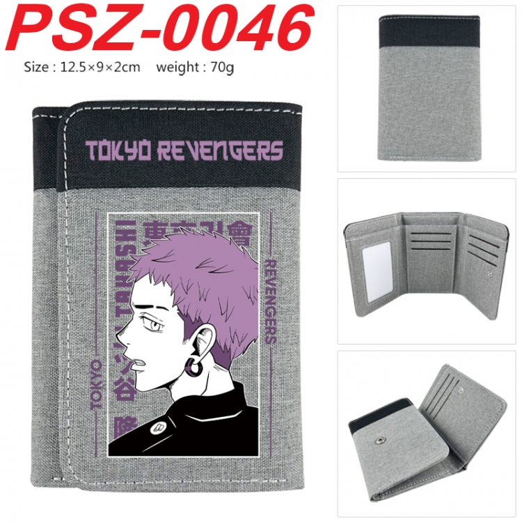 Tokyo Revengers Anime color blocked three fold concealed wallet 12.5X9X2CM 70G  PSZ-0046