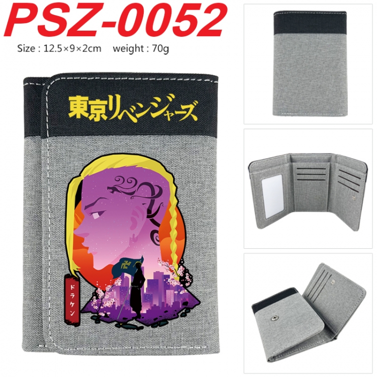 Tokyo Revengers Anime color blocked three fold concealed wallet 12.5X9X2CM 70G PSZ-0052