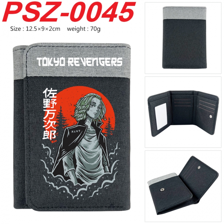 Tokyo Revengers Anime color blocked three fold concealed wallet 12.5X9X2CM 70G  PSZ-0045