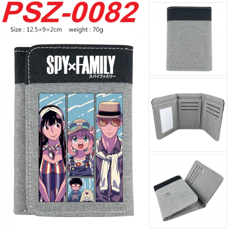 SPY×FAMILY Anime color blocked three fold concealed wallet 12.5X9X2CM 70G PSZ-0082