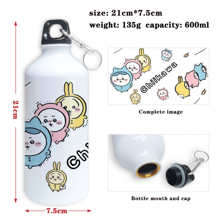 chiikawa Anime full-color printed outdoor sports kettle aluminum pot 600ml