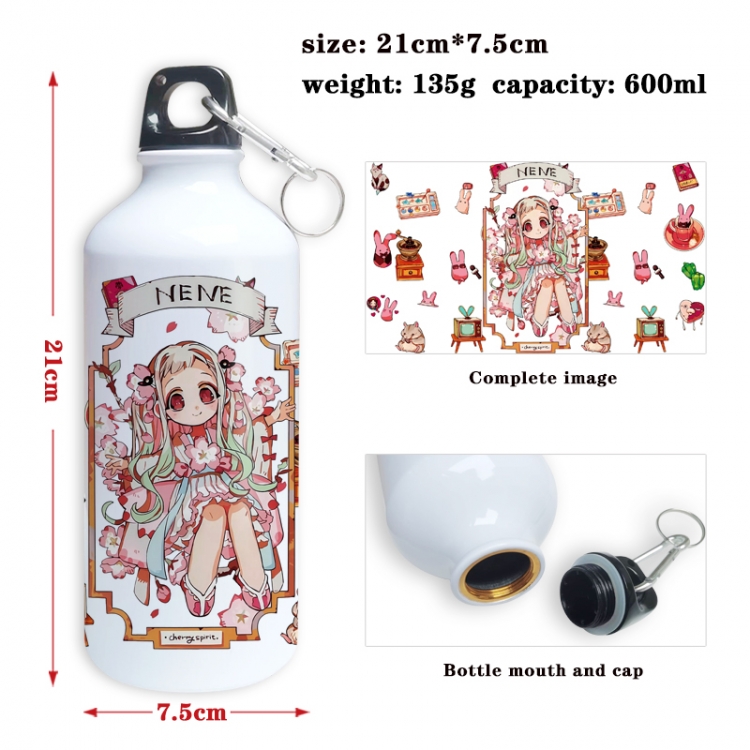 Toilet-bound Hanako-kun Anime full-color printed outdoor sports kettle aluminum pot 600ml