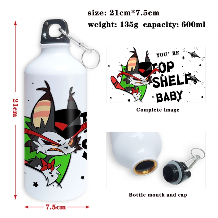 Hazbin Hotel Anime full-color printed outdoor sports kettle aluminum pot 600ml