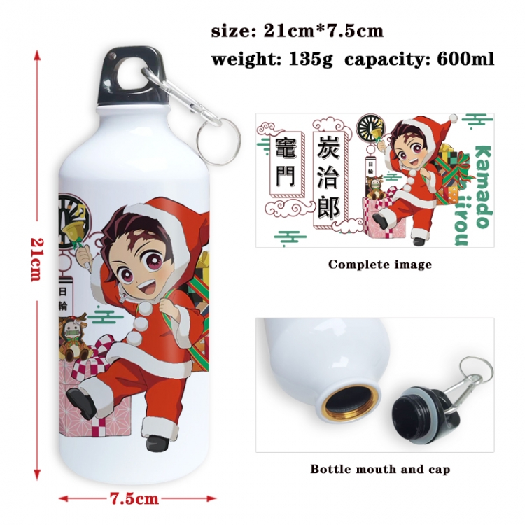 Demon Slayer Kimets Anime full-color printed outdoor sports kettle aluminum pot 600ml