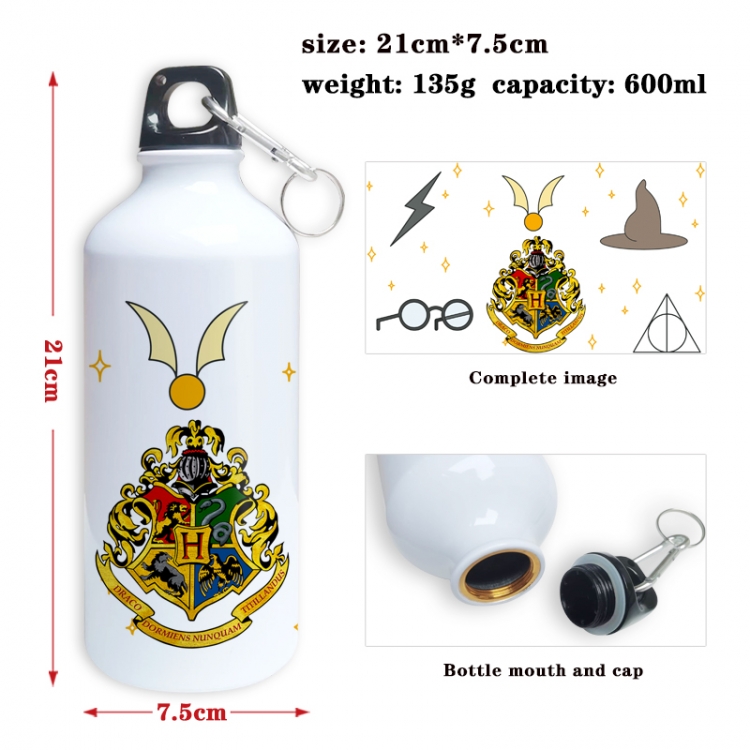 Harry Potter Anime full-color printed outdoor sports kettle aluminum pot 600ml