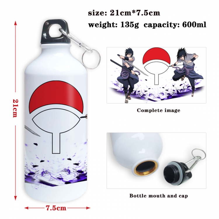  Naruto Anime full-color printed outdoor sports kettle aluminum pot 600ml