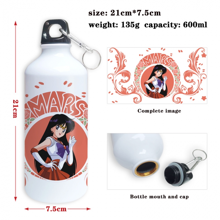 sailormoon Anime full-color printed outdoor sports kettle aluminum pot 600ml