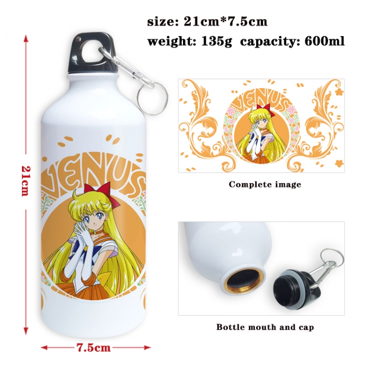 sailormoon Anime full-color printed outdoor sports kettle aluminum pot 600ml