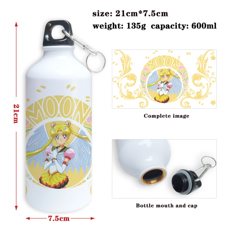 sailormoon Anime full-color printed outdoor sports kettle aluminum pot 600ml