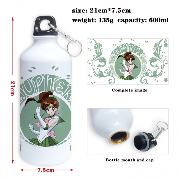 sailormoon Anime full-color printed outdoor sports kettle aluminum pot 600ml