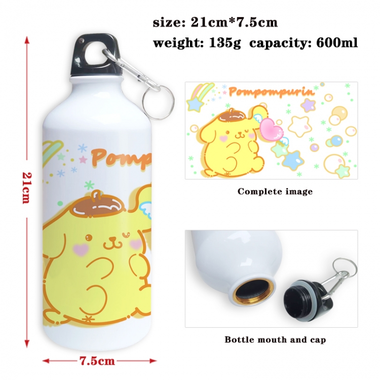 sanrio Anime full-color printed outdoor sports kettle aluminum pot 600ml