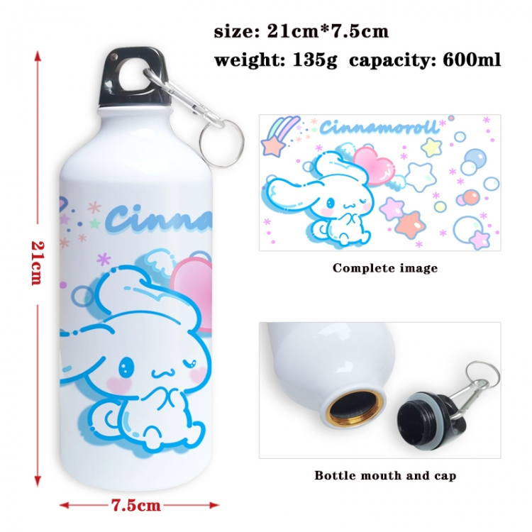 sanrio Anime full-color printed outdoor sports kettle aluminum pot 600ml