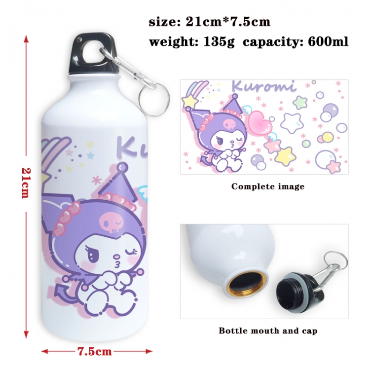 sanrio Anime full-color printed outdoor sports kettle aluminum pot 600ml