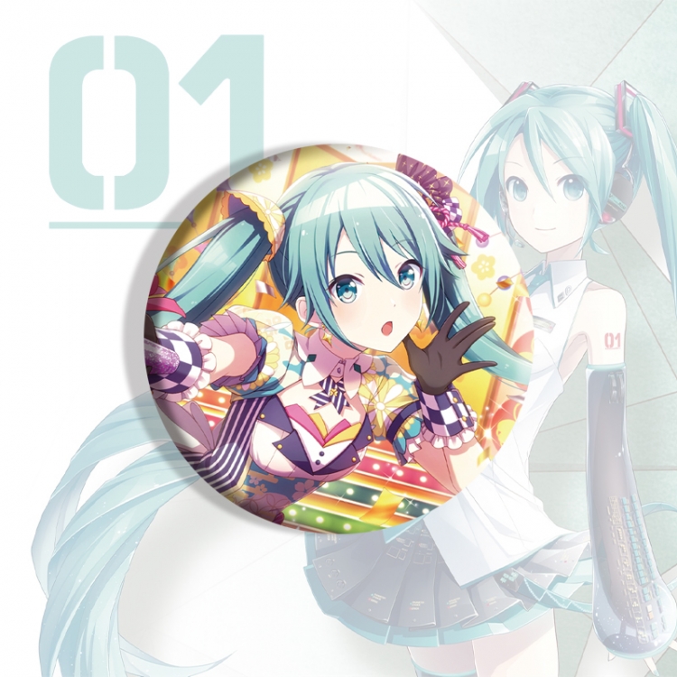 Hatsune Miku Anime tinplate brooch badge price for 5 pcs