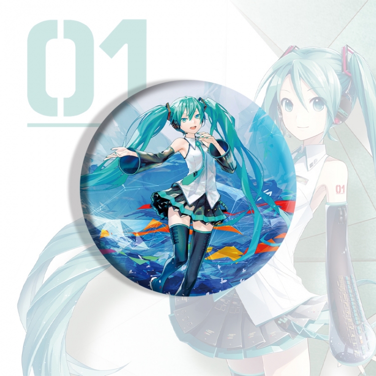 Hatsune Miku Anime tinplate brooch badge price for 5 pcs