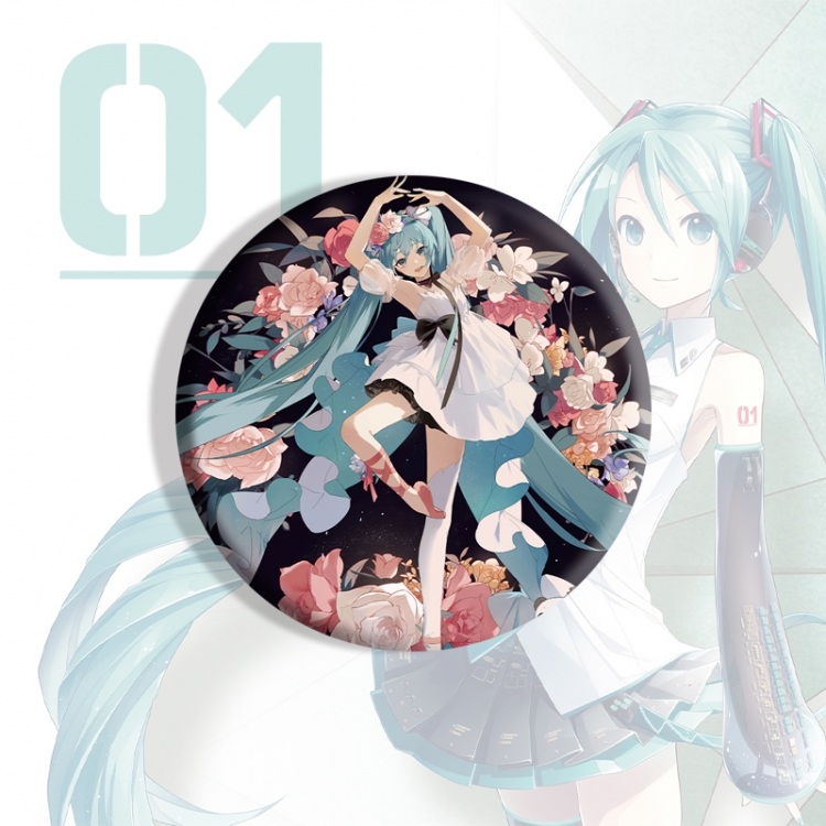 Hatsune Miku Anime tinplate brooch badge price for 5 pcs