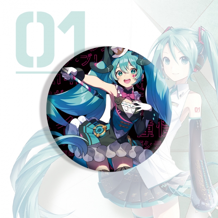 Hatsune Miku Anime tinplate brooch badge price for 5 pcs