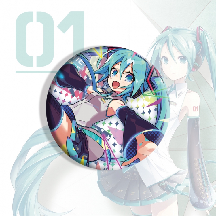 Hatsune Miku Anime tinplate brooch badge price for 5 pcs