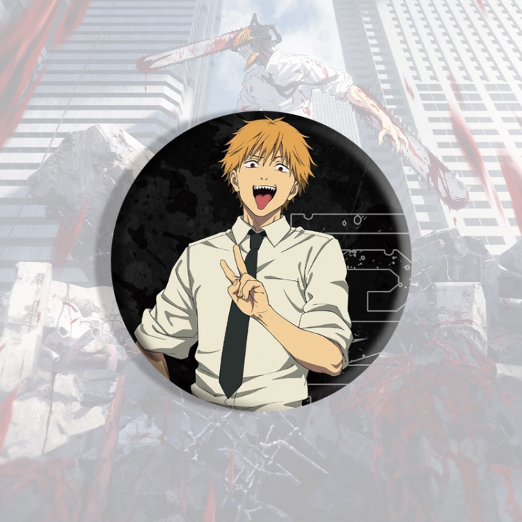 Chainsaw man Anime tinplate brooch badge price for 5 pcs