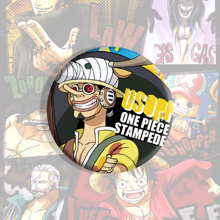 One Piece Anime tinplate brooch badge price for 5 pcs