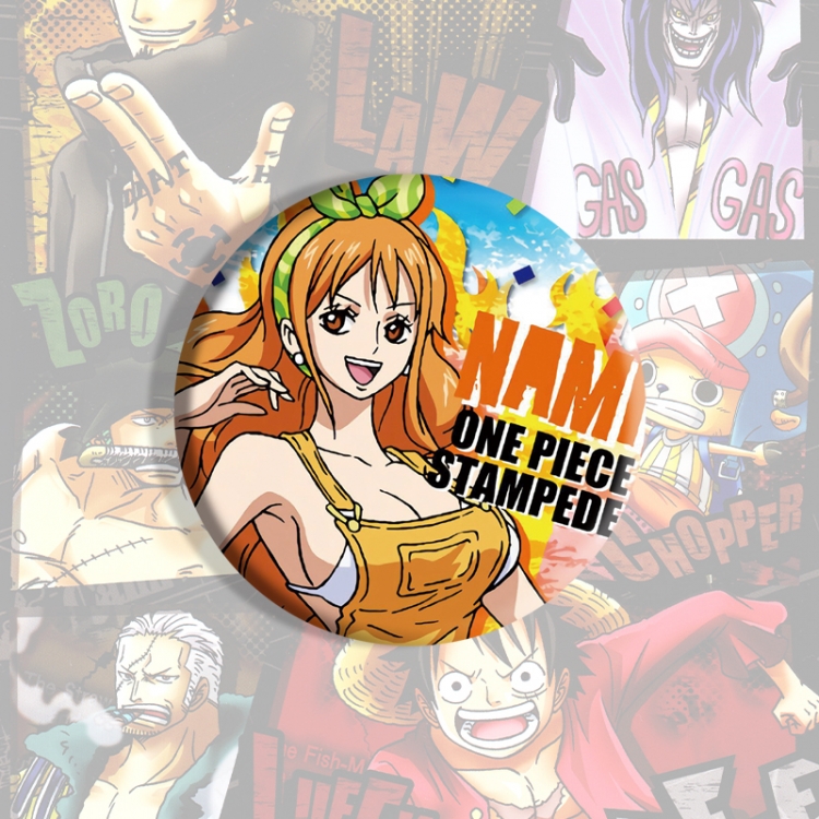 One Piece Anime tinplate brooch badge price for 5 pcs