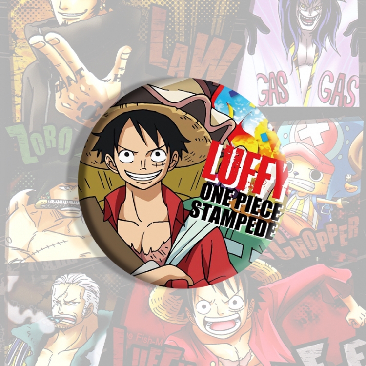 One Piece Anime tinplate brooch badge price for 5 pcs