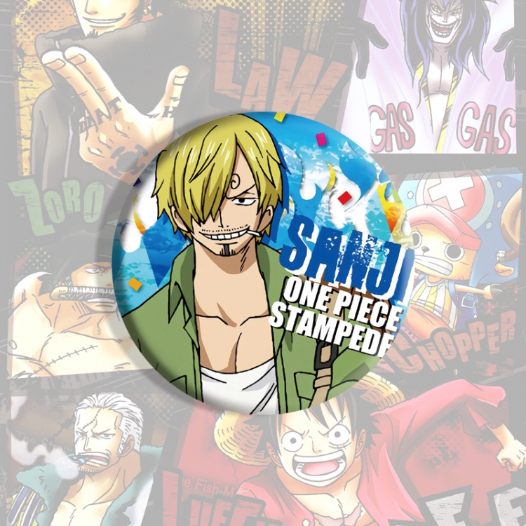 One Piece Anime tinplate brooch badge price for 5 pcs