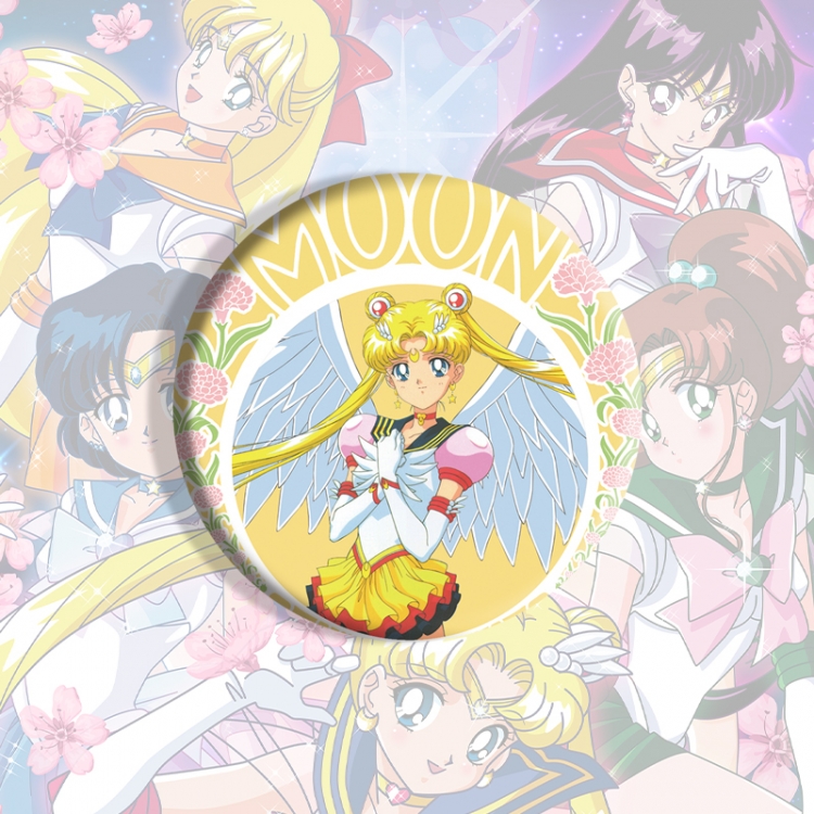 sailormoon Anime tinplate brooch badge price for 5 pcs