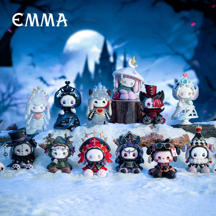 Emma Secret Forest Frostveil Villa Series  Blizzard Mountain Villa Series Trendy Blind Box Exquisite Ornaments a Set of 