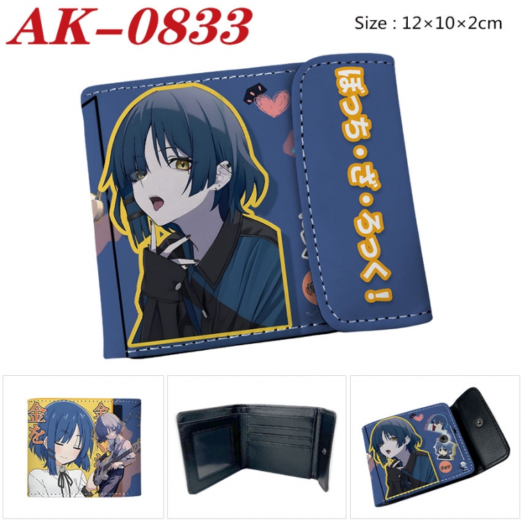 BOCCHI THE ROCK! Anime PU leather full color buckle two fold wallet 12X10X2CM ak-0833