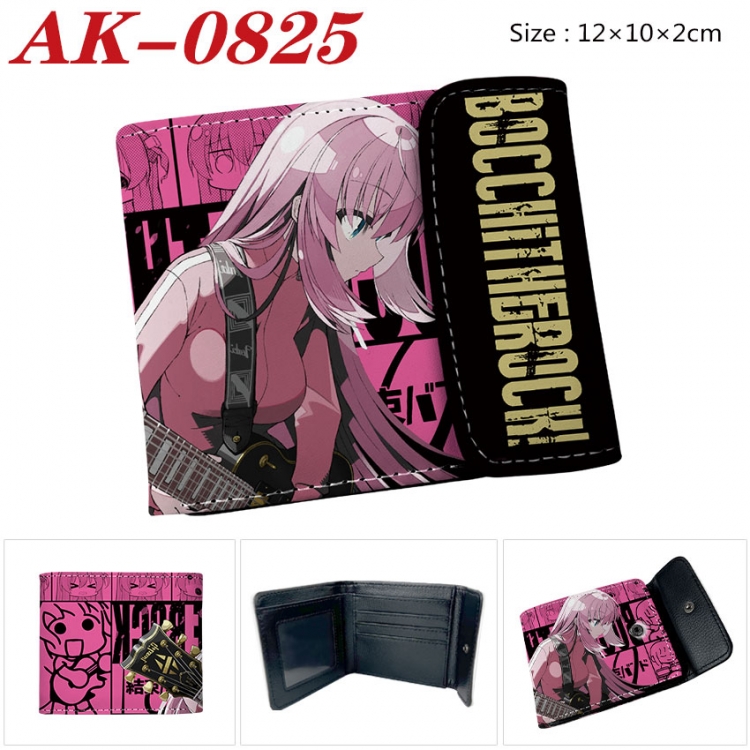 BOCCHI THE ROCK! Anime PU leather full color buckle two fold wallet 12X10X2CM ak-0825