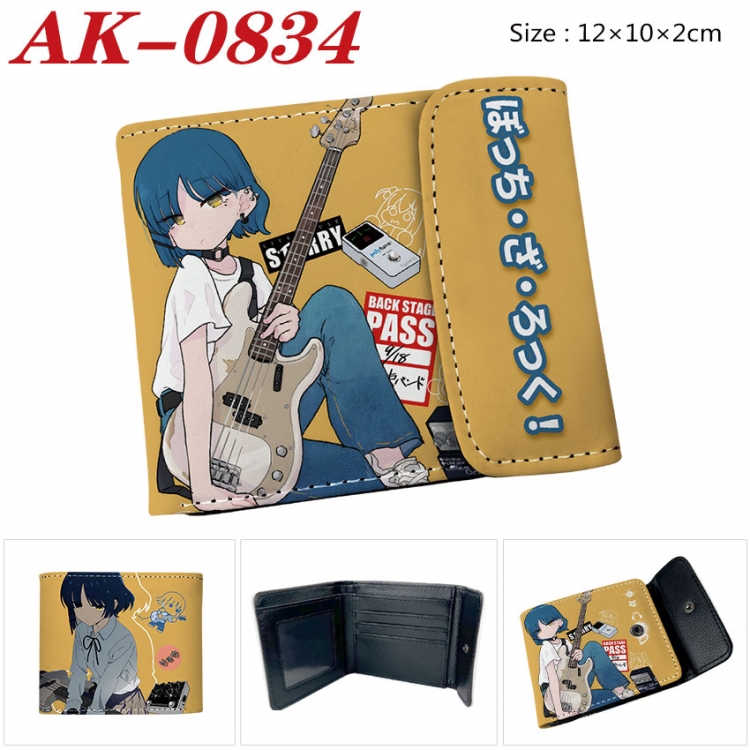 BOCCHI THE ROCK! Anime PU leather full color buckle two fold wallet 12X10X2CM ak-0834