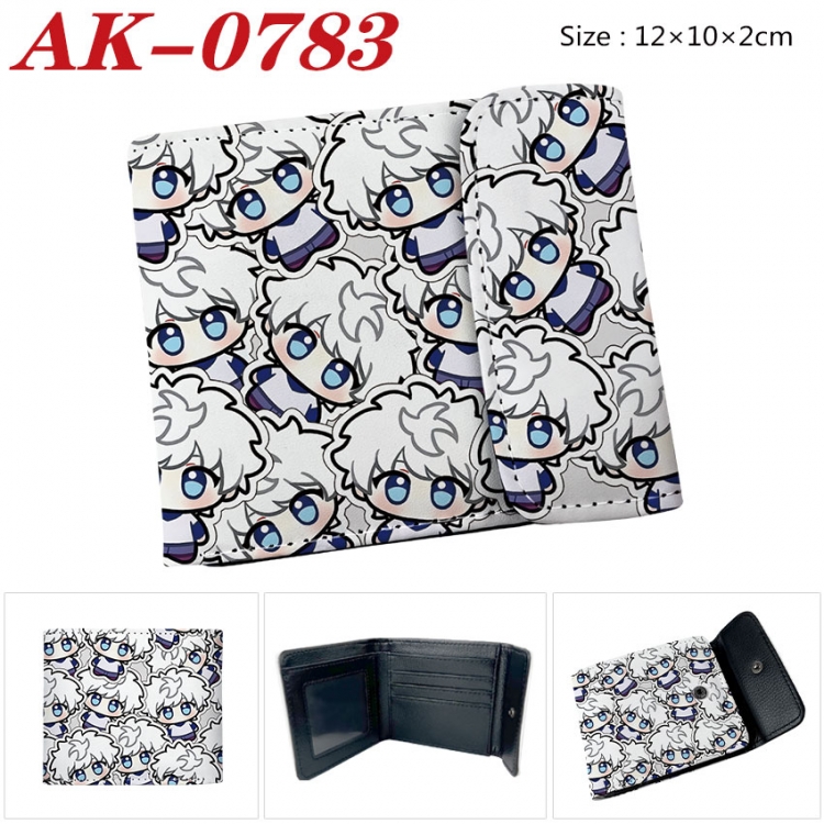 HunterXHunter Anime PU leather full color buckle two fold wallet 12X10X2CM ak-0783