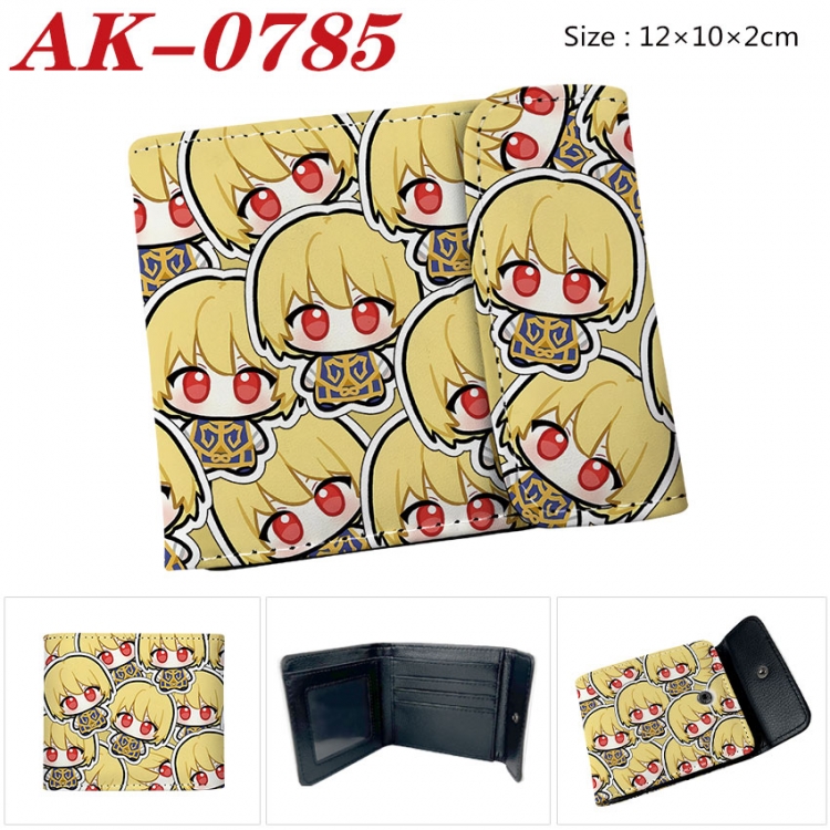 HunterXHunter Anime PU leather full color buckle two fold wallet 12X10X2CM ak-0785