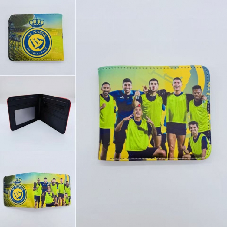 Al-Nassr FC Full color Two fold short card case wallet 11X9.5CM