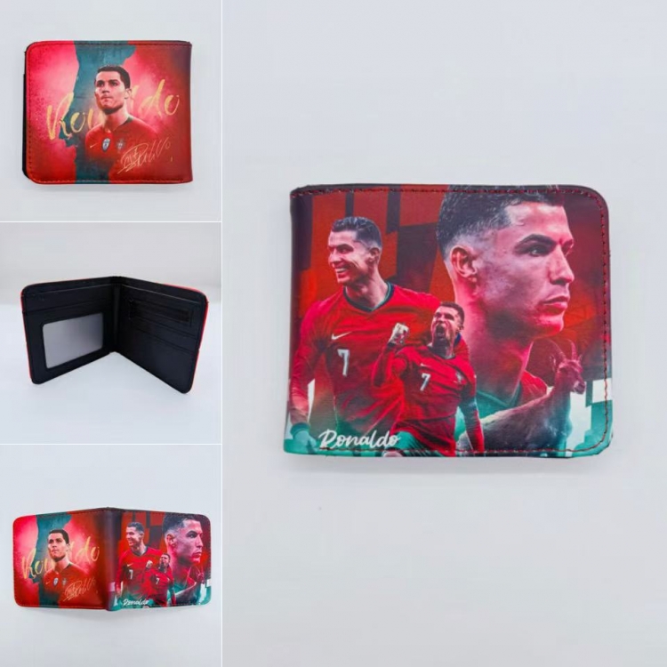 Cristiano Ronaldo  Full color Two fold short card case wallet 11X9.5CM