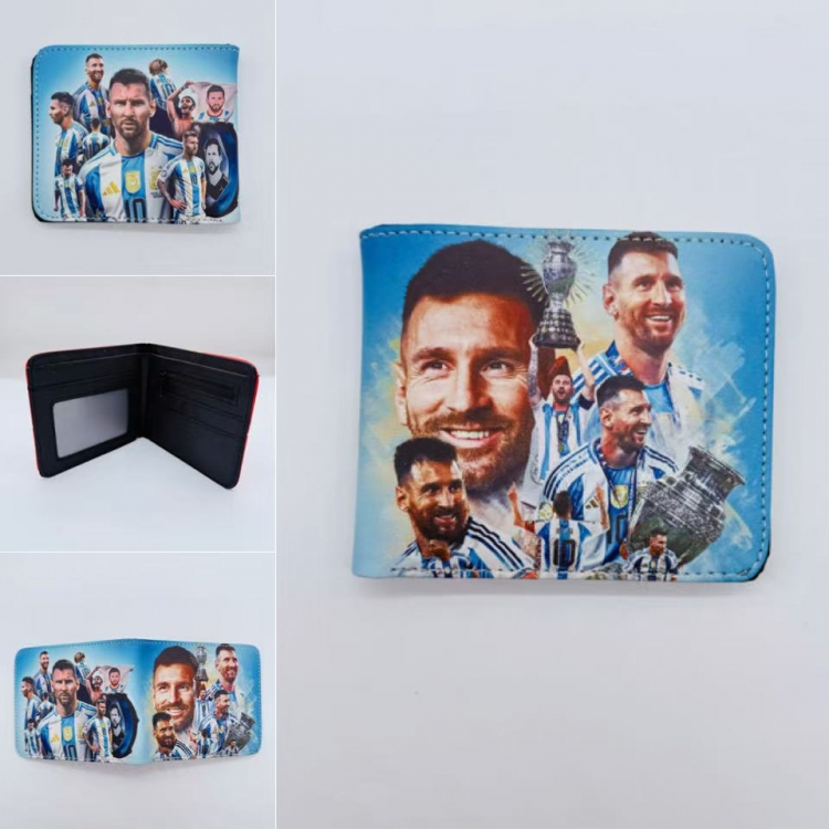 Messi Full color Two fold short card case wallet 11X9.5CM