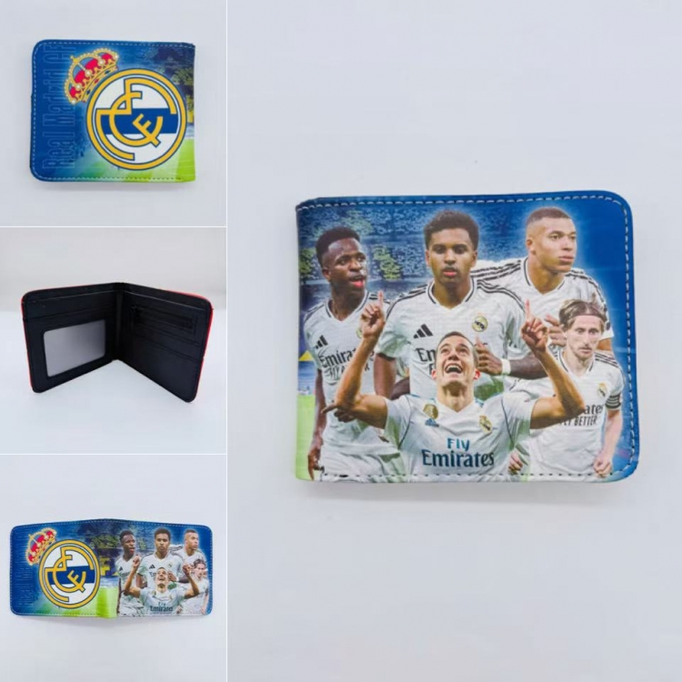 Team Real Madrid Full color Two fold short card case wallet 11X9.5CM