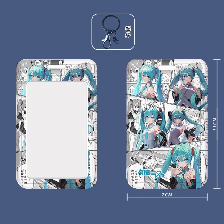 Hatsune Miku Cartoon peripheral ID card sleeve Ferrule 11cm long 7cm wide price for 5 pcs