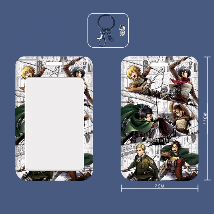 Shingeki no Kyojin Cartoon peripheral ID card sleeve Ferrule 11cm long 7cm wide price for 5 pcs