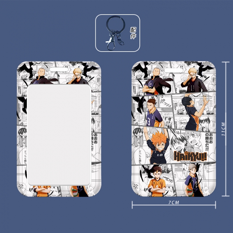 Haikyuu!! Cartoon peripheral ID card sleeve Ferrule 11cm long 7cm wide price for 5 pcs