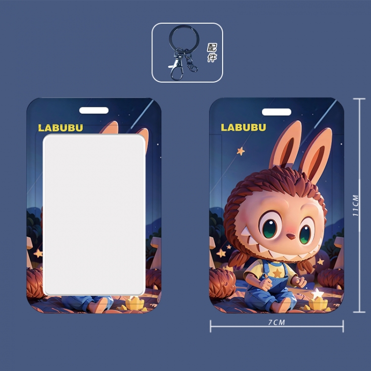 Labubu Cartoon peripheral ID card sleeve Ferrule 11cm long 7cm wide price for 5 pcs