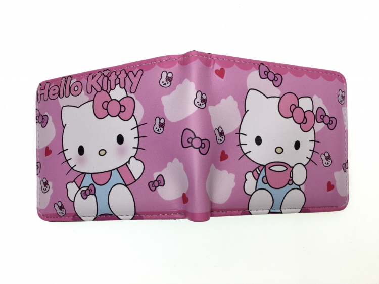 Hello Kitty Anime two fold  Short wallet 11X9.5CM 60G   B-1791