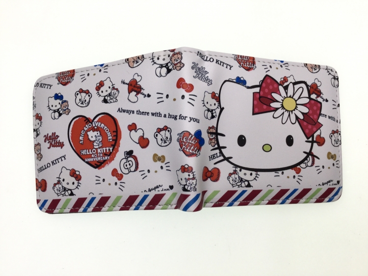 Hello Kitty Anime two fold  Short wallet 11X9.5CM 60G   B-1788