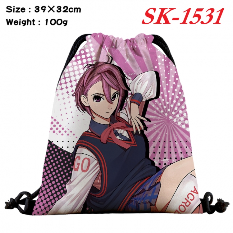 DAN DA DAN cartoon Waterproof Nylon Full Color Drawstring Pocket 39x32cm  SK-1531