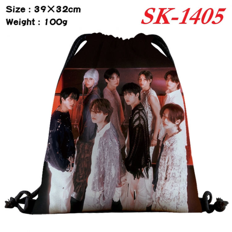 straykids cartoon Waterproof Nylon Full Color Drawstring Pocket 39x32cm  SK-1405